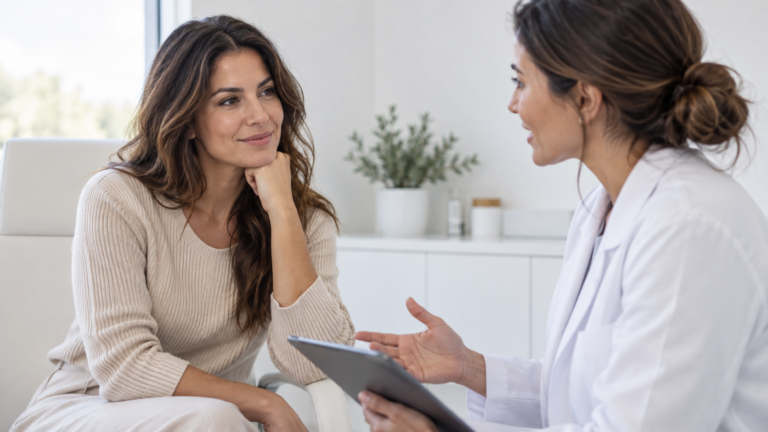 Consulta de medicina íntima en Las Palmas con paciente y profesional sanitaria