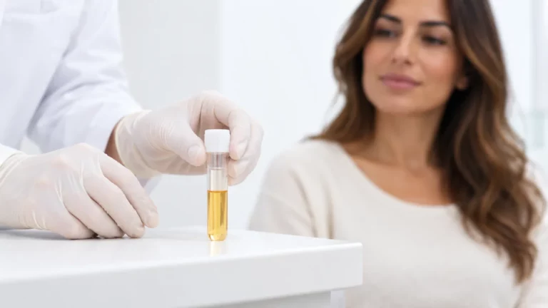Preparación ilustrativa de plasma rico en plaquetas para cuidado facial